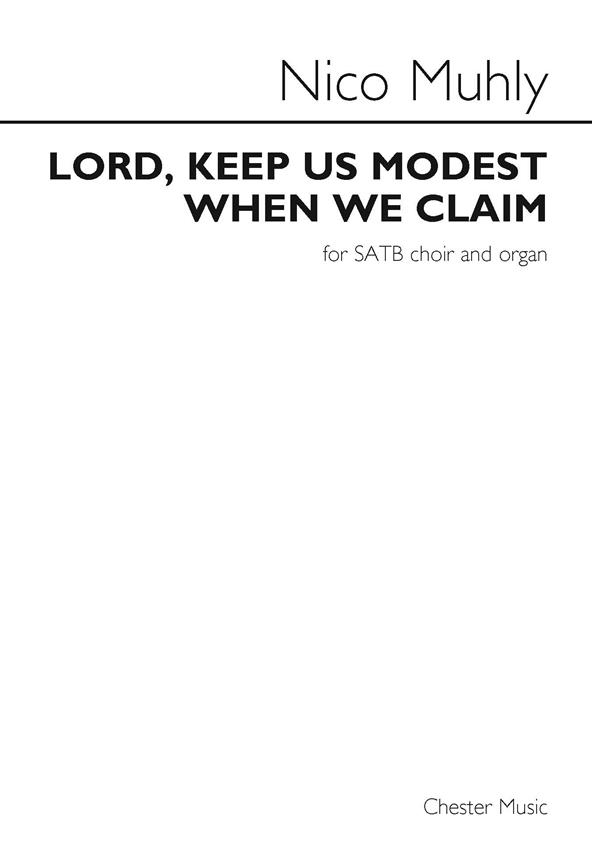 Lord, Keep Us Modest When We Claim