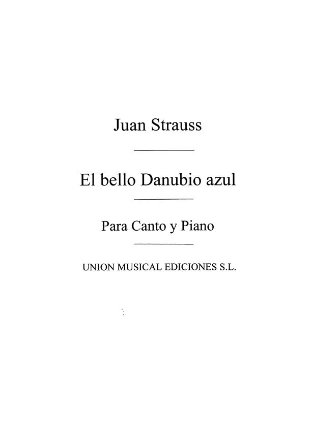El Bello Danubio Azul Vals (Voice/Piano)