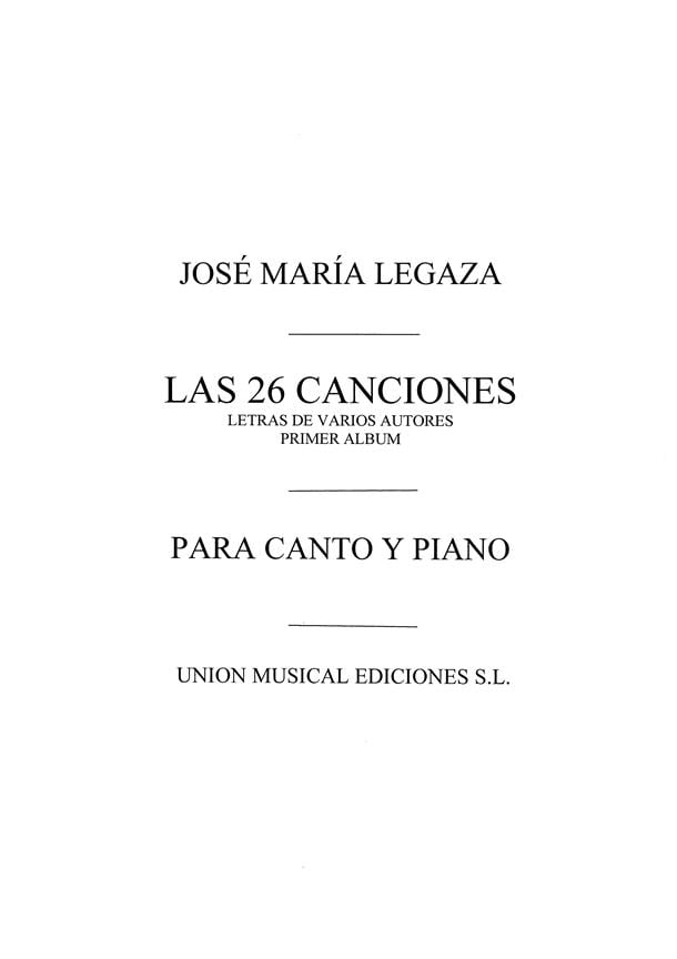 26 Canciones Volumen 1 y 2 for Voice and Piano