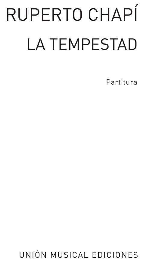 Chapi: La Tempestad Partitura
