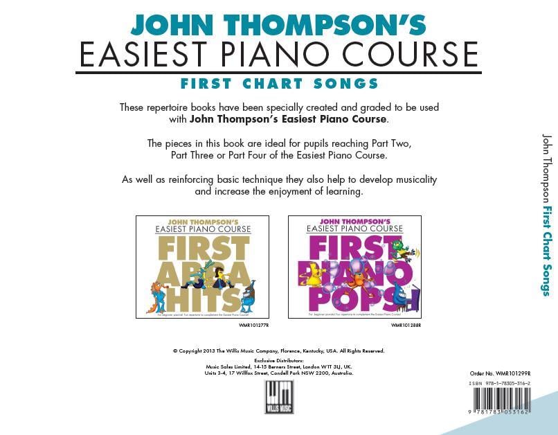 Thompson's Easiest Piano Course First Chart Songs