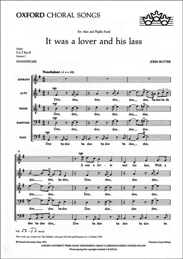 It was a lover and his lass
