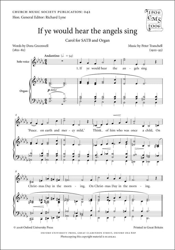 If ye would hear the angels sing