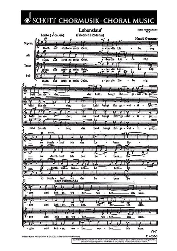 Sieben Holderlin-Chore GeWV 40
