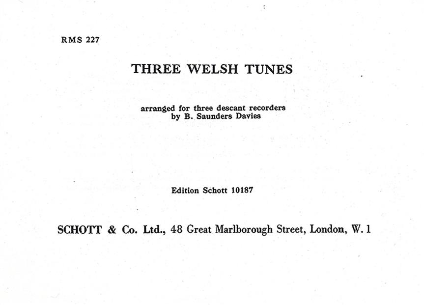 3 Welsh Tunes