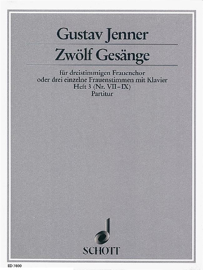 Zwölf Gesänge op. 3 Heft 3