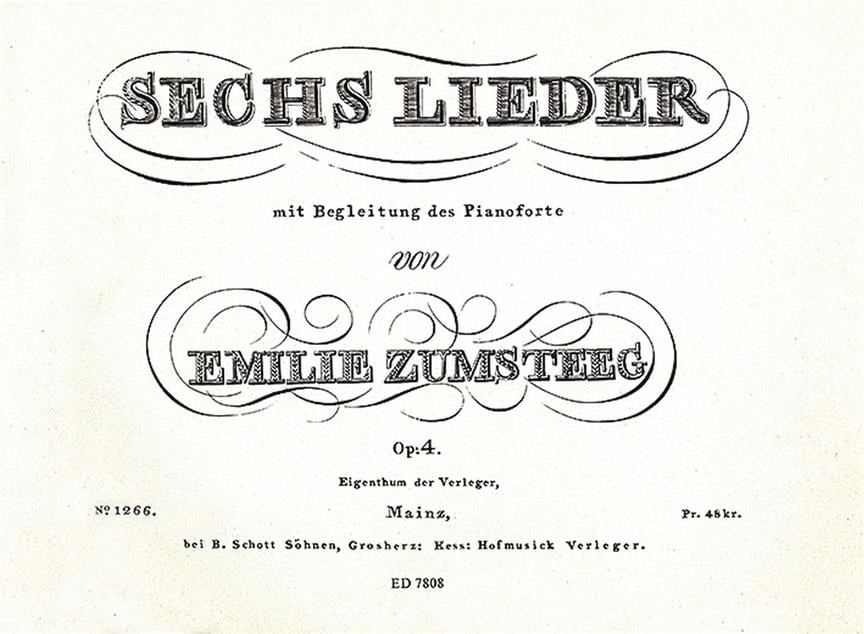 6 Lieder mit Begleitung des Pianoforte op. 4