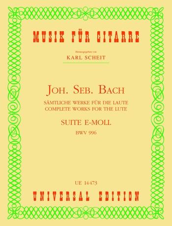Suite Mi M. Bwv 996 (Scheit)