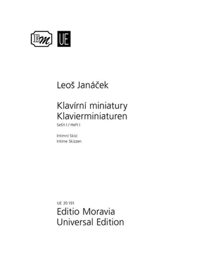 Klavierminiaturen 1