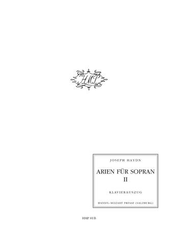 Arien für Sopran Band 2
