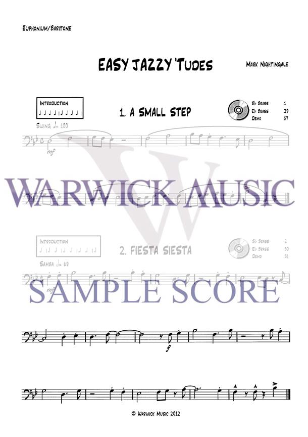 Easy Jazzy 'Tudes bass clef and Backing Tracks