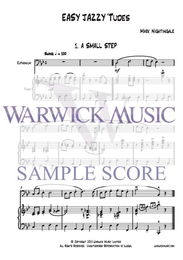 Easy Jazzy 'Tudes Piano Accompaniment