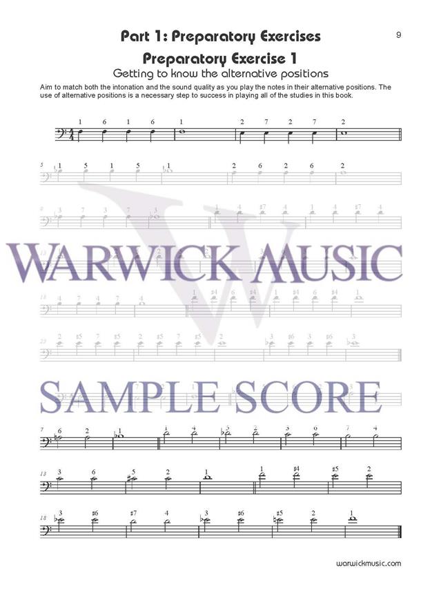 Melodic studies on Trombone Bass Clef