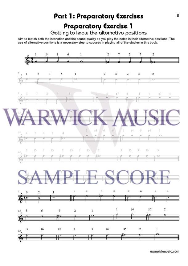 Melodic Studies on Trombone Technique Treble Clef