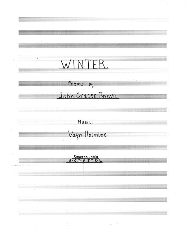 Winter Op. 181 For Soprano Solo and Choir