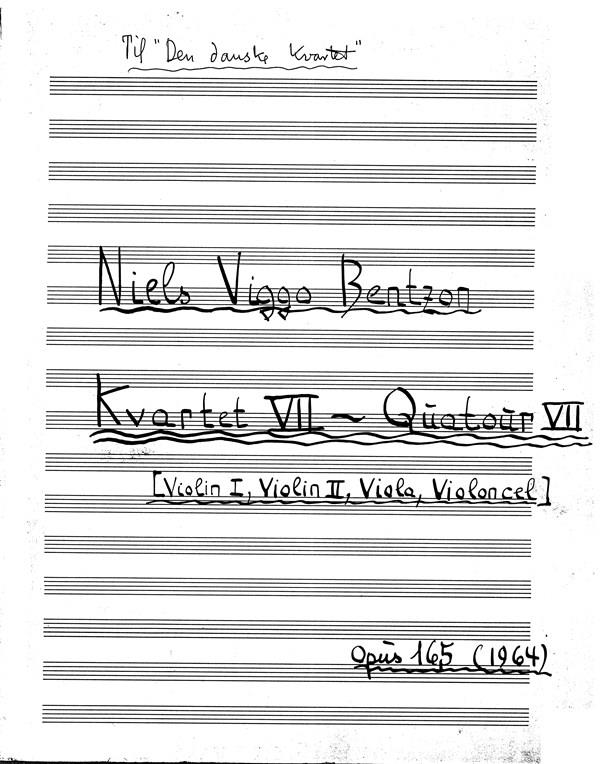 Strygekvartet Nr. 7 / String Quartet No. 7 Op