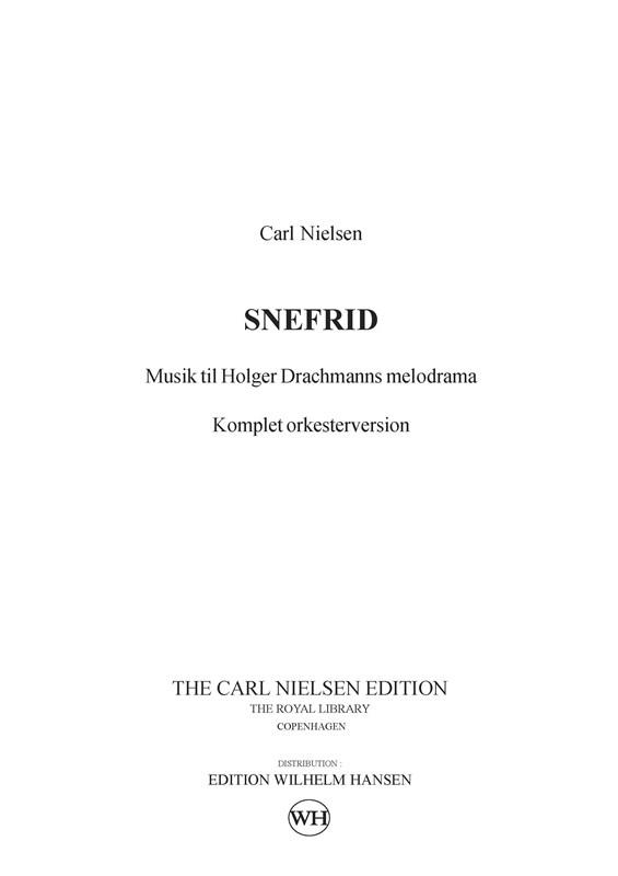 Snefrid - Incidental Music For Orchestra