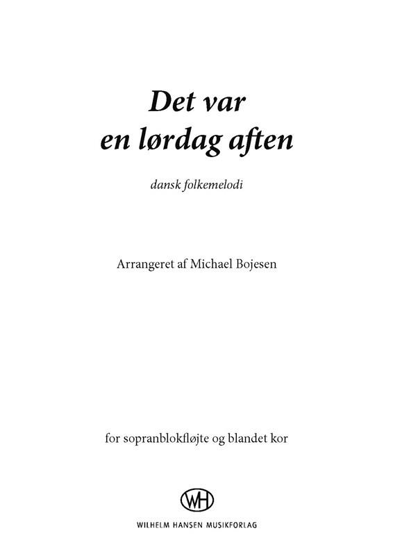 Det Var En Lørdag Aften