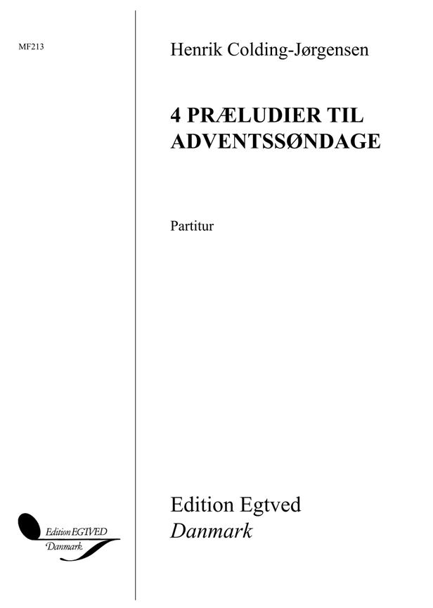 4 Præludier Til Adventssøndage