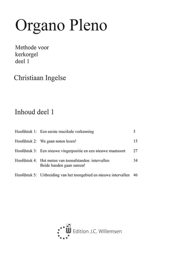 Organo Pleno, Methode Voor Kerkorgel Deel 1
