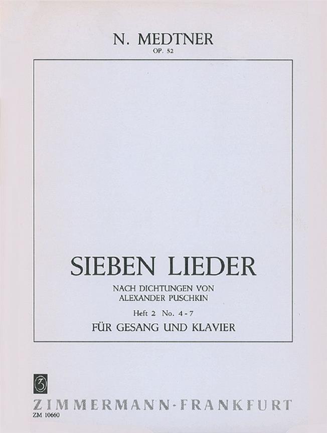 7 Lieder op. 52 Heft 2