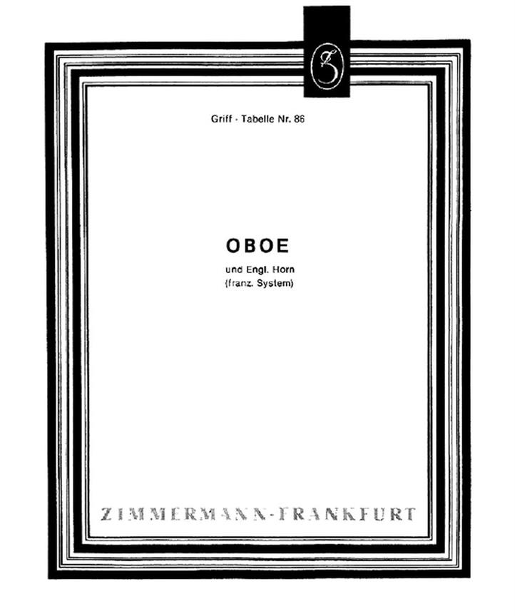 Grifftabelle Für Oboe und Englisch-Horn