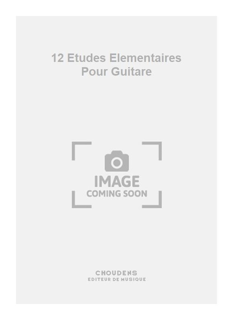 12 Etudes Elementaires Pour Guitare