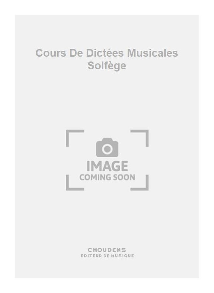 Cours De Dictées Musicales Solfège
