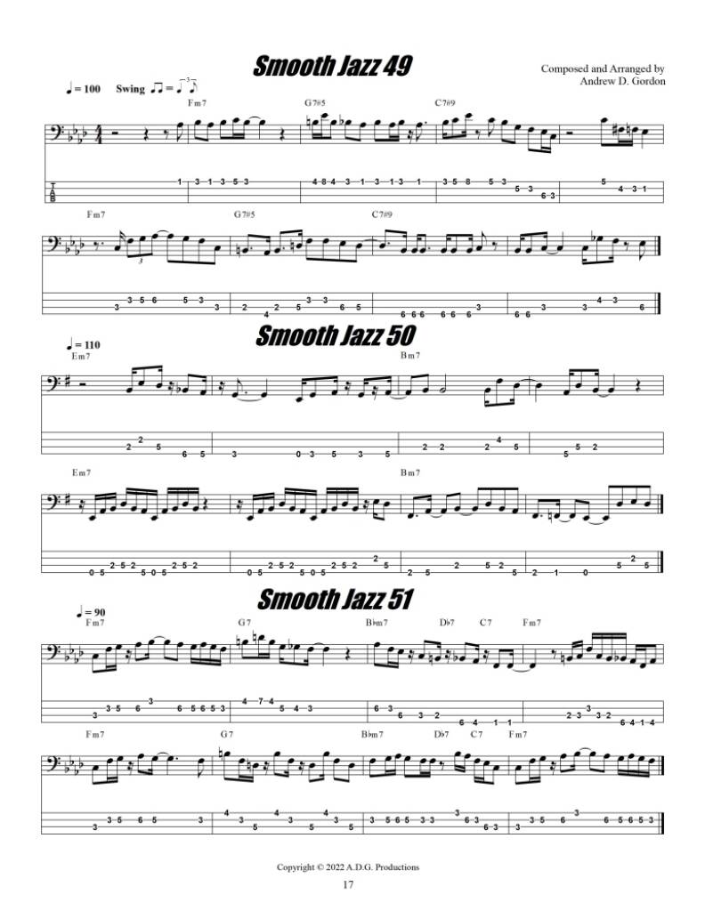 100 Ultimate Smooth Jazz Riffs for Bass