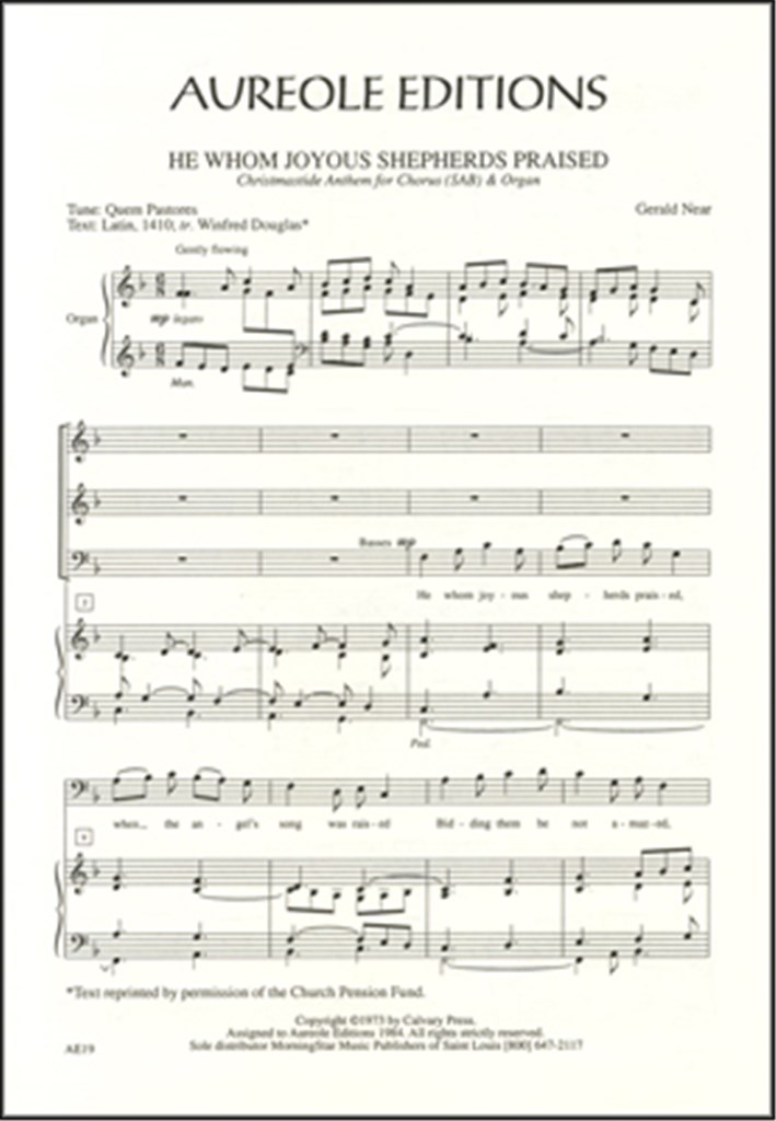He Whom Joyous Shepherds Praised
