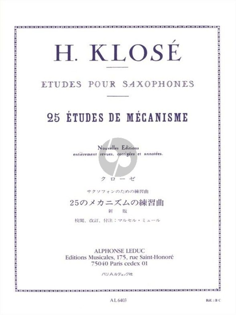 25 Etudes de Mecanisme