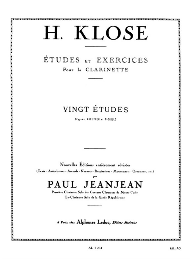 20 Etudes d'apres Kreutzer et Fiorillo