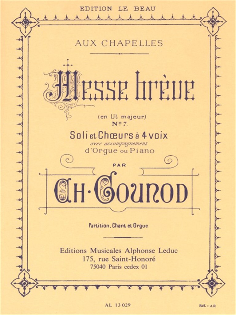 Brief Mass, for SATB and Organ