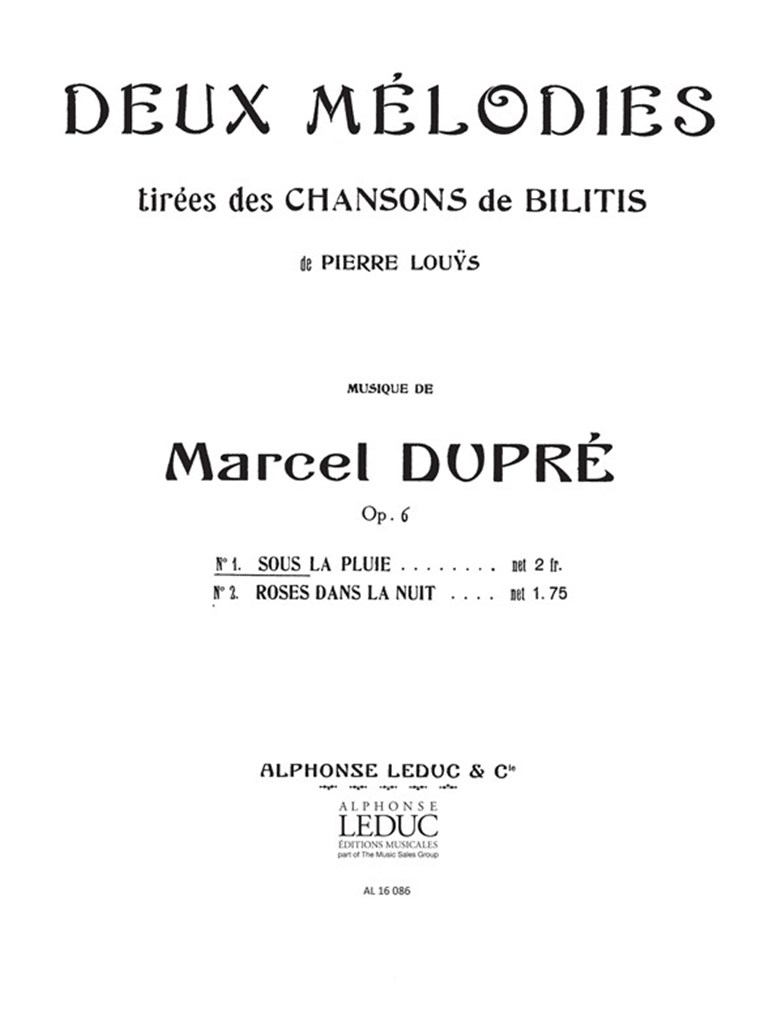 Marcel Dupre: Sous la Pluie Op.6, No.3