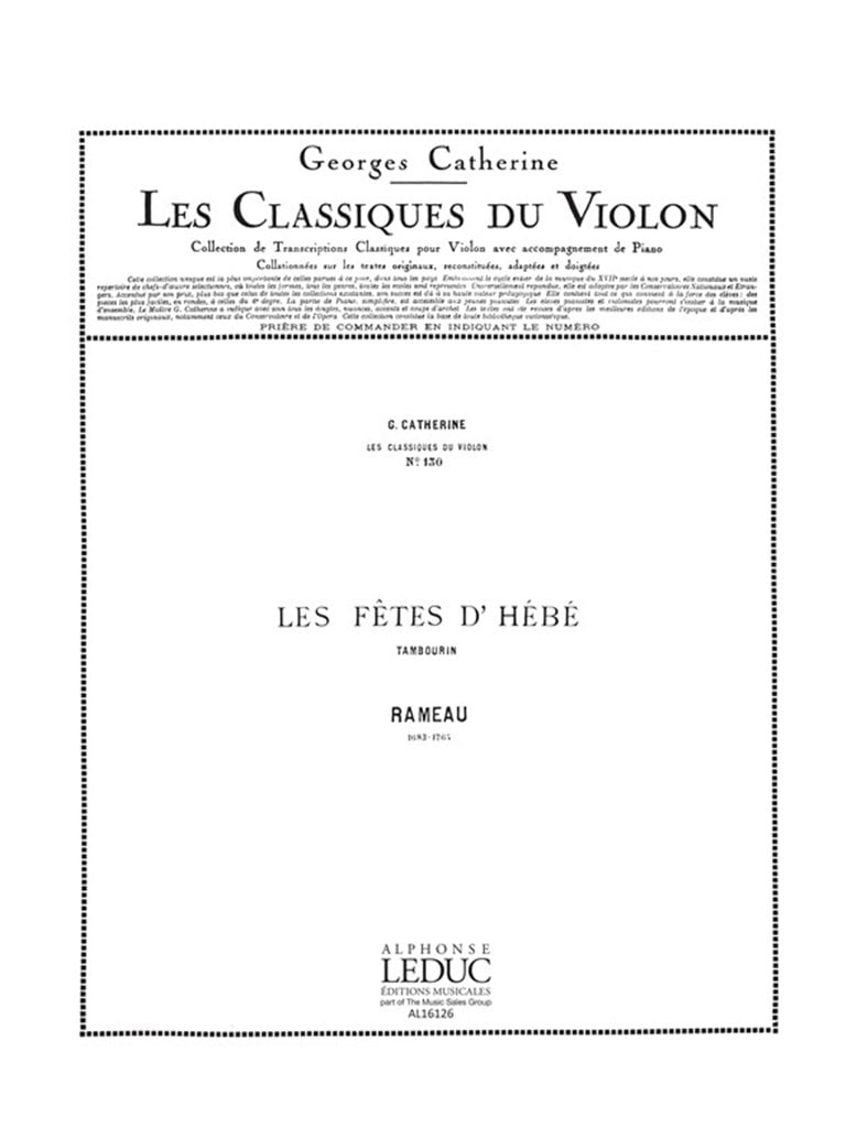 Jean-Philippe Rameau: Tambourin