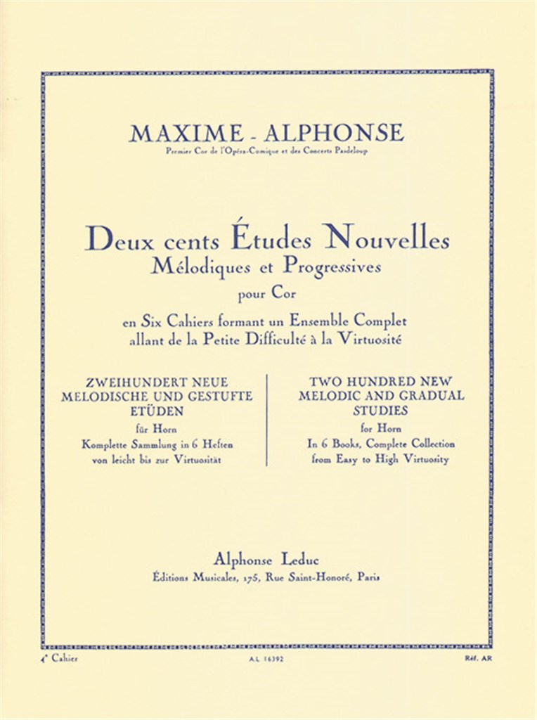 200 Études Nouvelles Mélodiques et Progressives