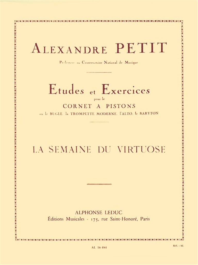 La Semaine du Virtuose, 12 Exercises
