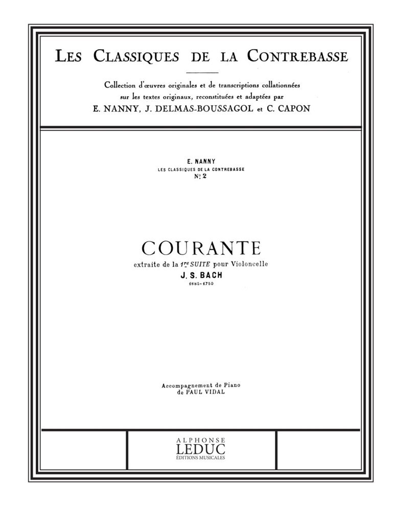Bach Js Classique Contrebasse No 2 Suite No 1
