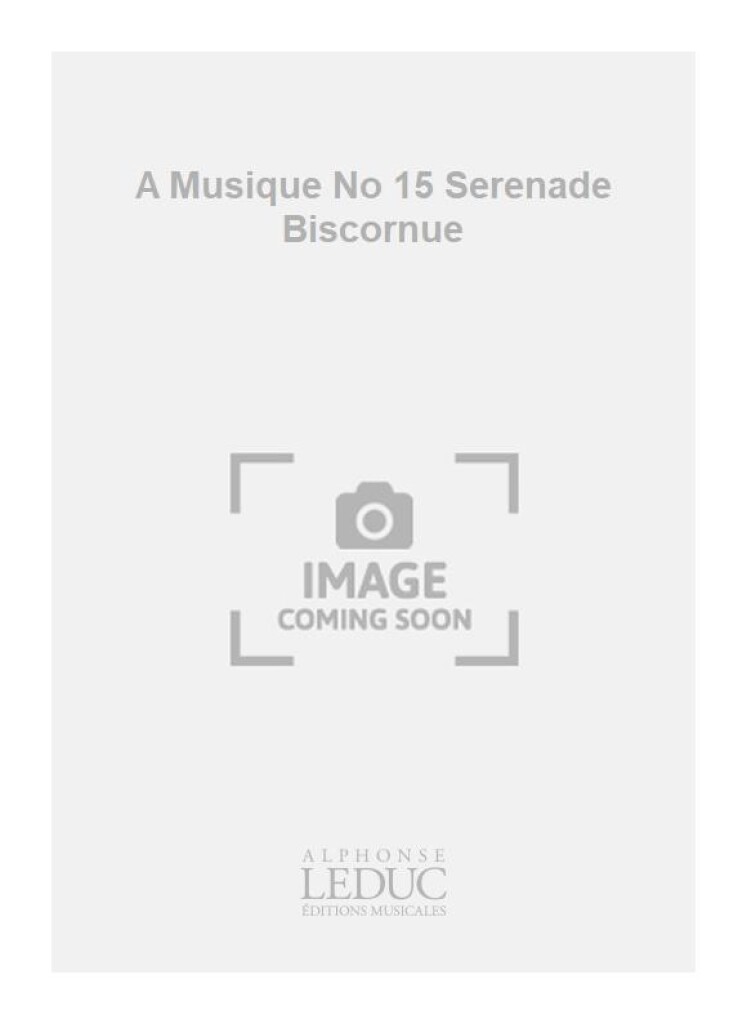 A Musique No 15 Serenade Biscornue