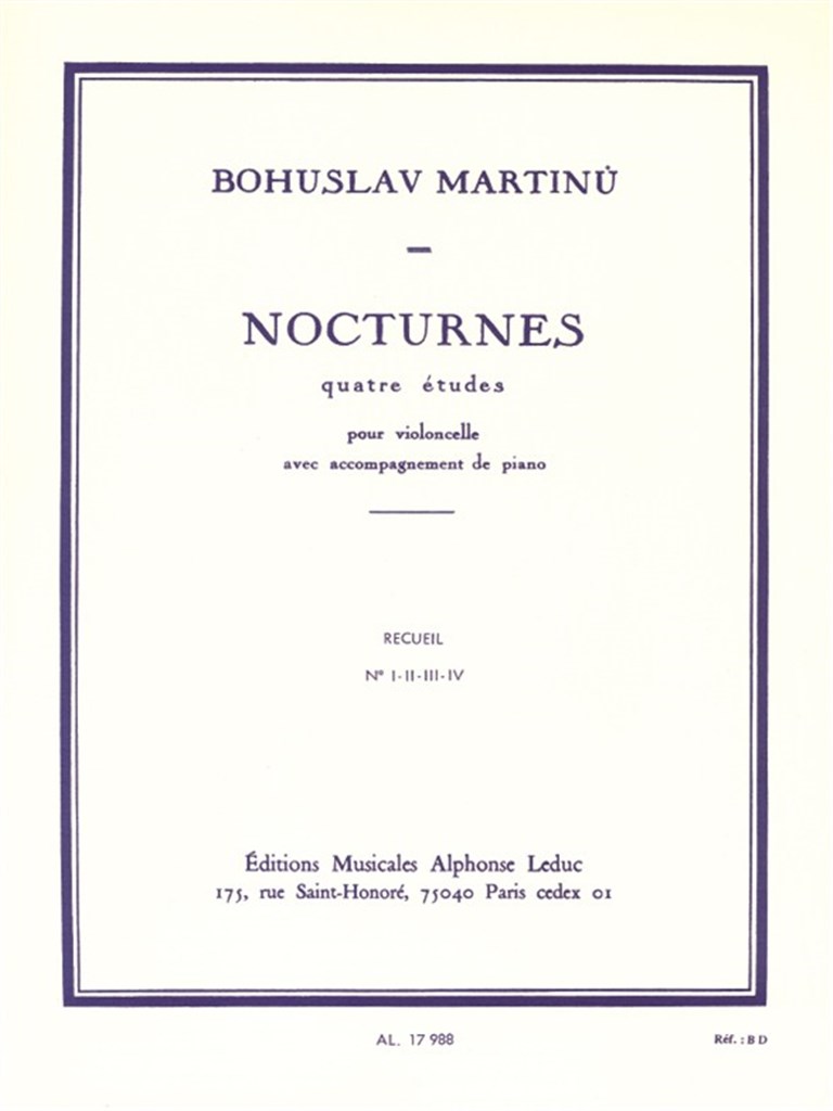 Bohuslav Martinu: Nocturnes - No.I-II-III-IV