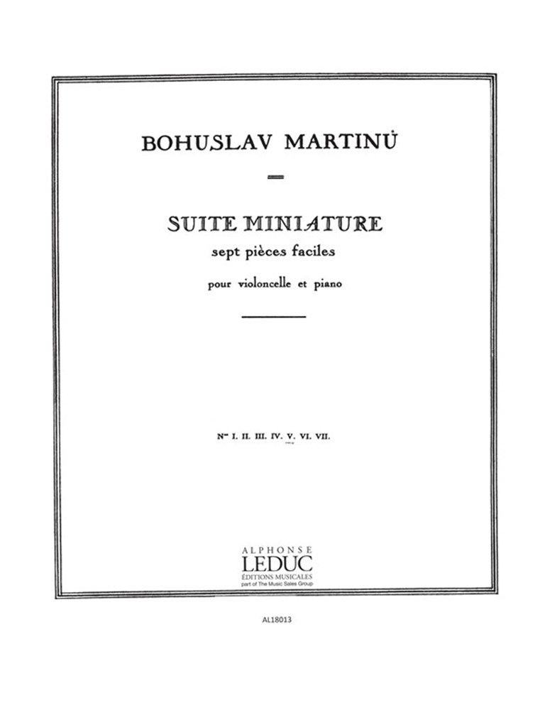 Bohuslav Martinu: Suite miniature H192 No.5