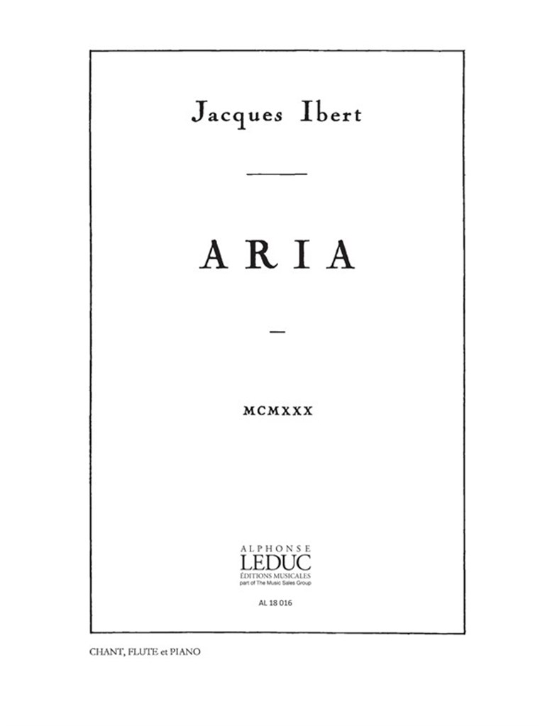 Aria, Vocalise-Etude