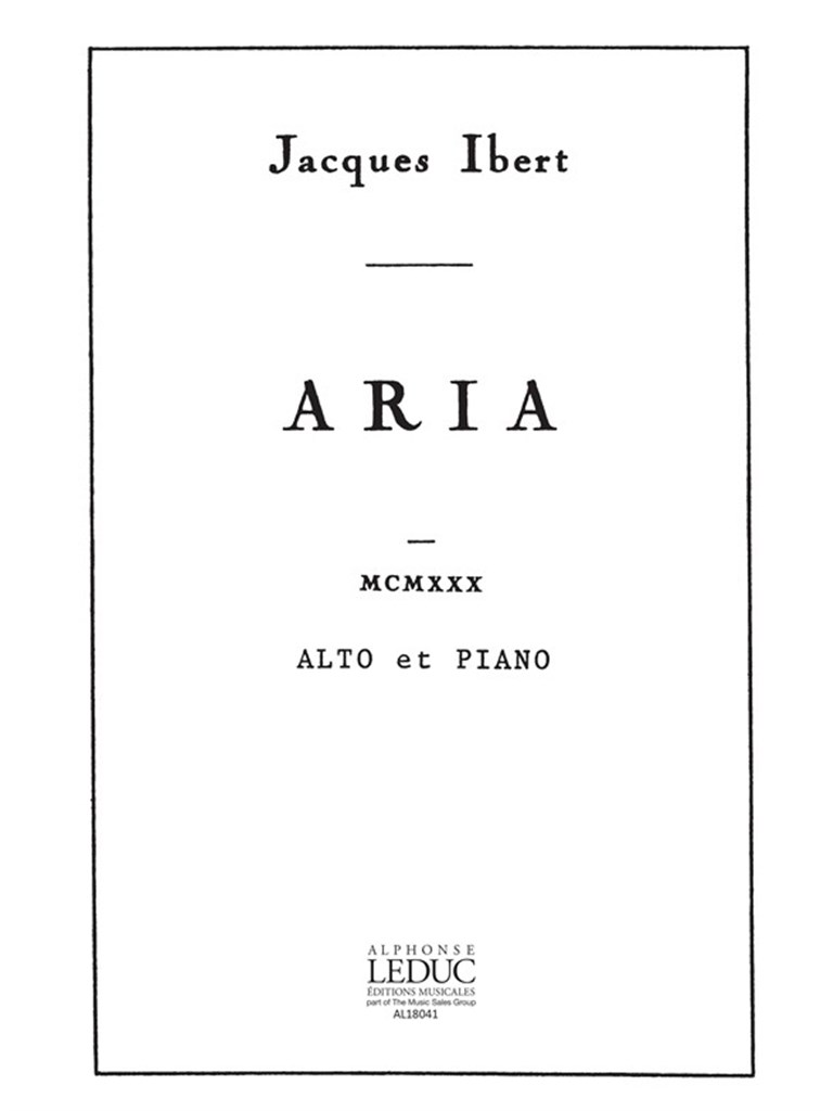 Aria (Viola And Piano)