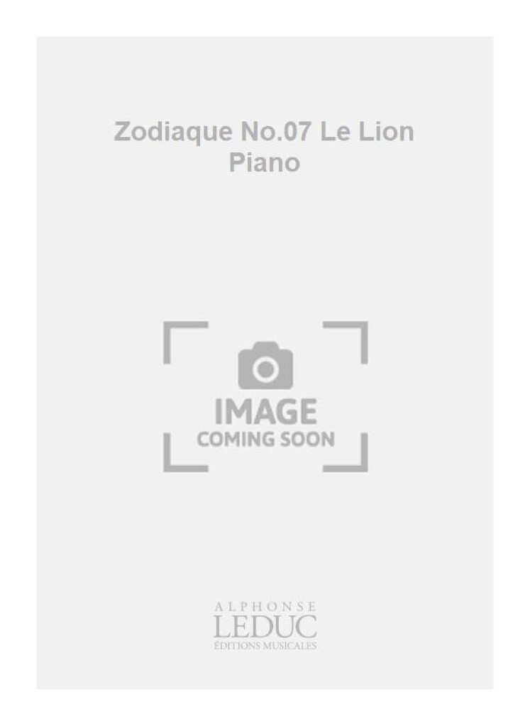 Zodiaque No.07 Le Lion Piano