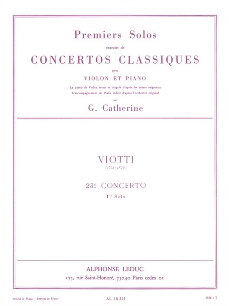 Premiers Solos Concertos