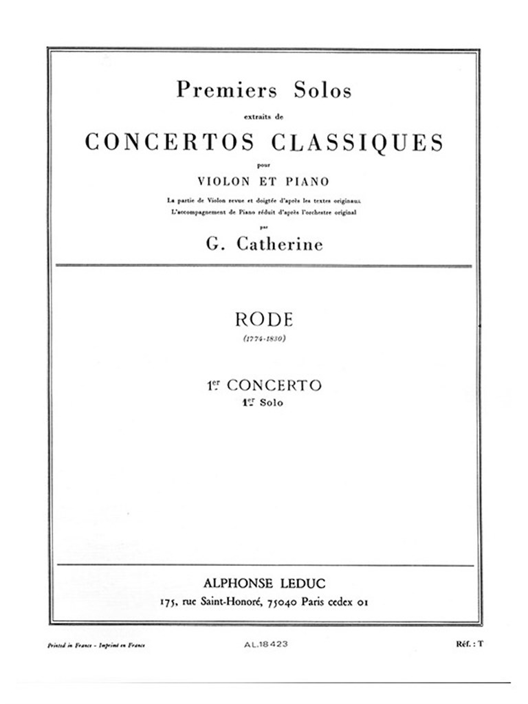 Premiers Solos Concertos