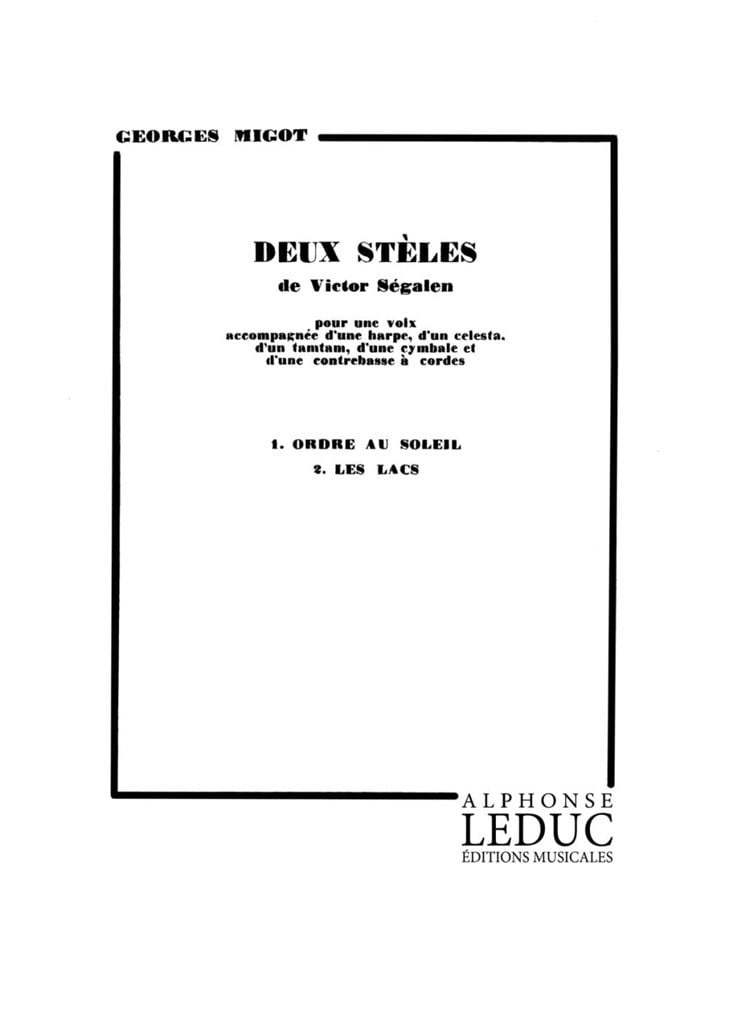 2 Steles De V.Segalen