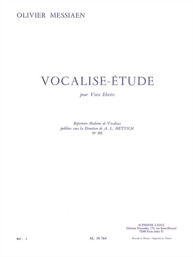 Vocalise Study, for high Voice