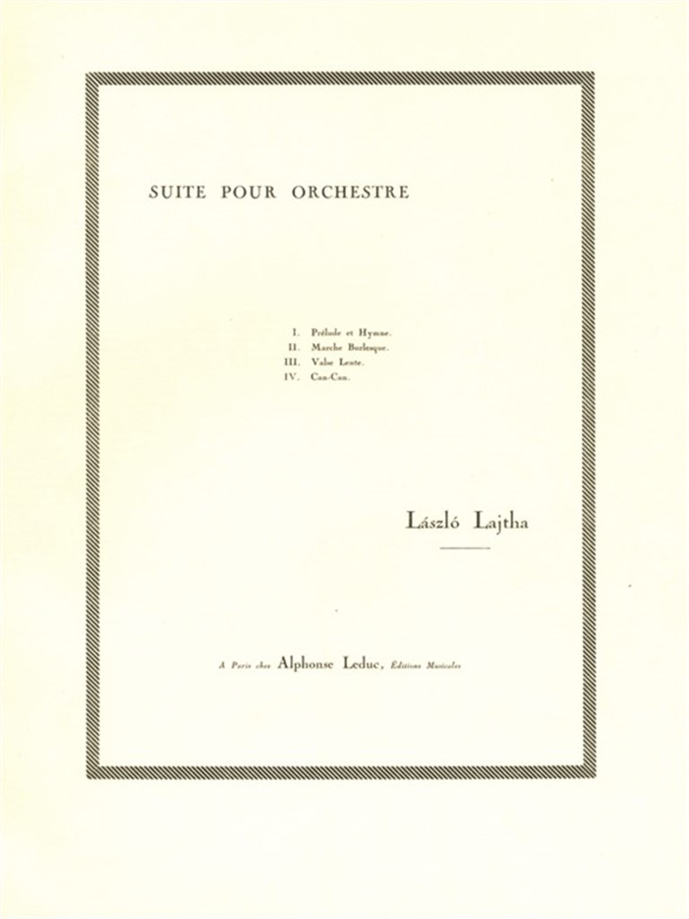 Suite D'Orchestre N01 Op19