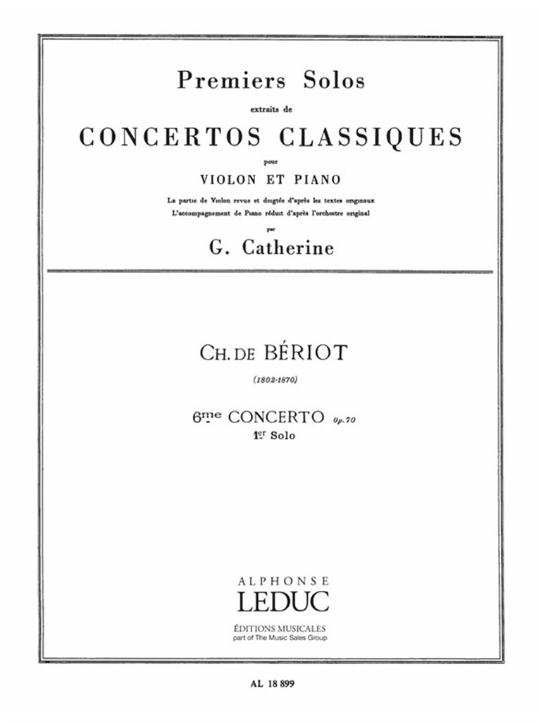 Premier Solo Extrait Concerto No 6 Op 70